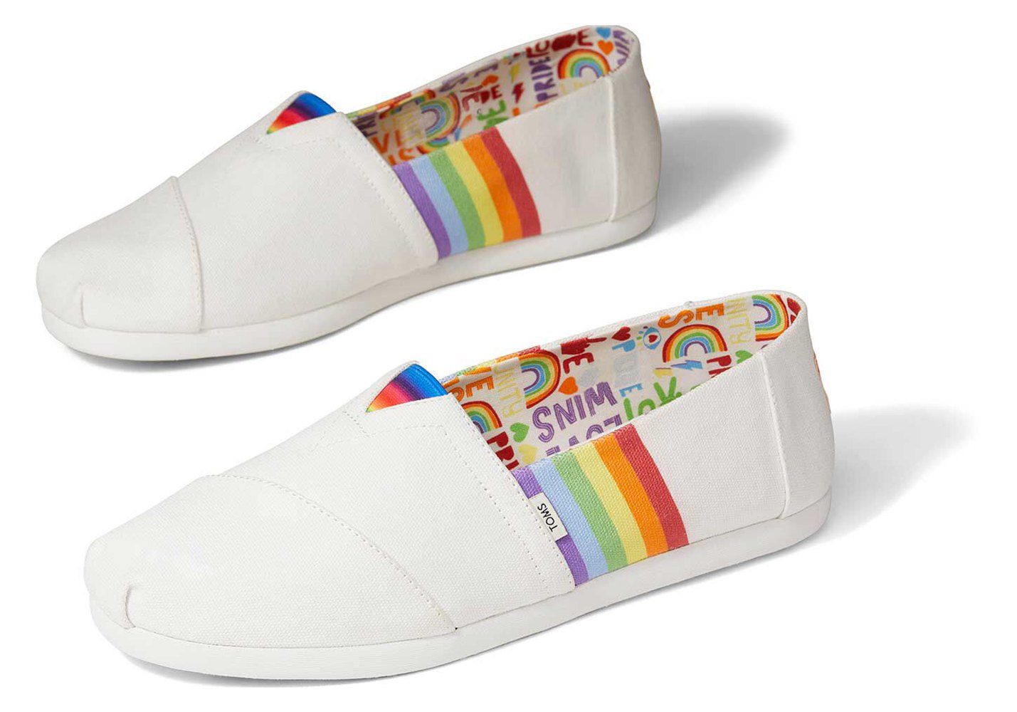 Toms Espadryle Męskie Białe - Alpargata Unity Rainbow - 21QLRICHB